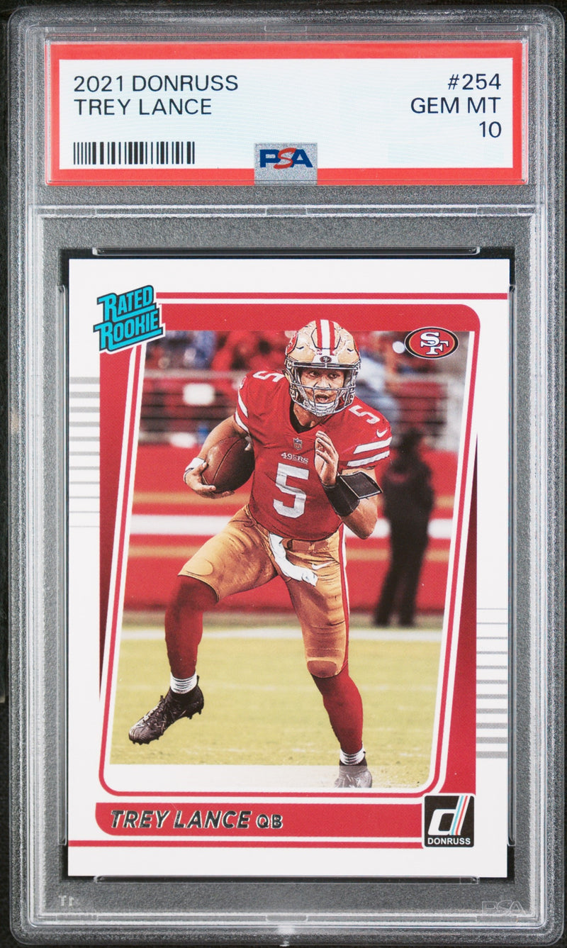 PSA 10 GEM-MT Trey Lance 2021 Donruss #254 Rookie Card