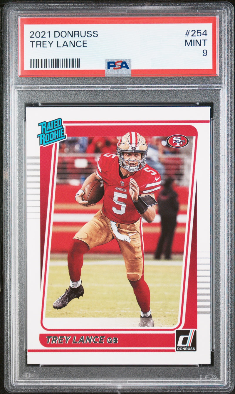 PSA 9 MINT Trey Lance 2021 Donruss #254 Rookie Card