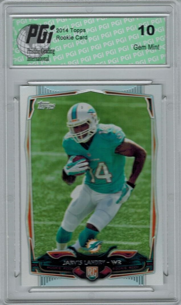 2014 Topps Football #394 Jarvis Landry, Miami RC Rookie Card PGI 10