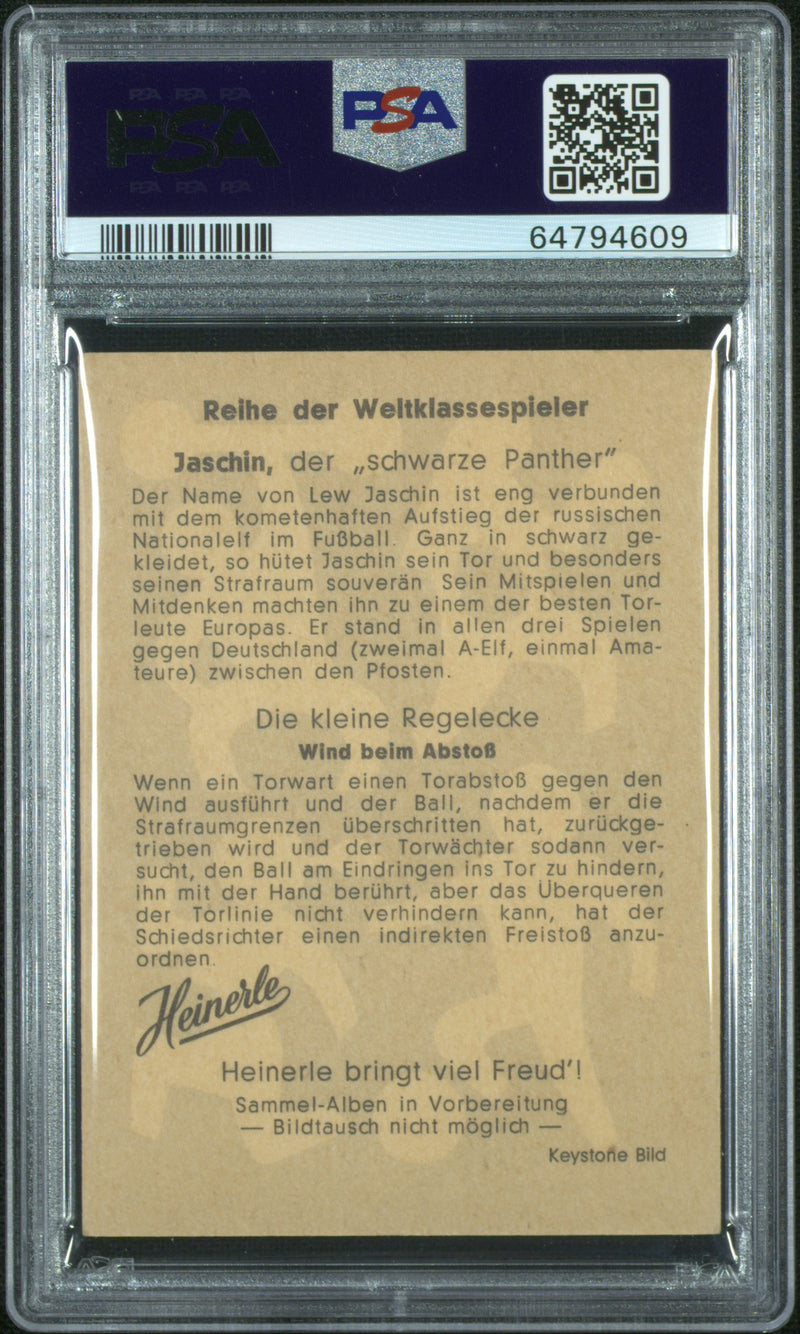 PSA 6 EX-MT Lev Jaschin 1959 Heinerle #UN Rookie Card Russia/CCCP