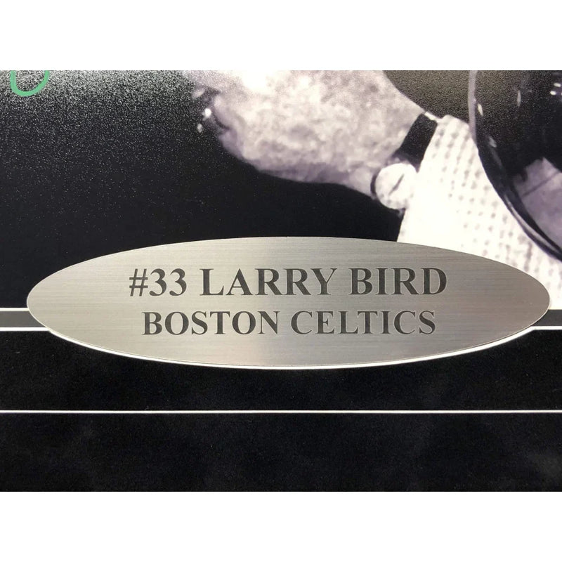 Larry Bird Hand Signed Framed Celtics 16x20 W/ Auerbach Cigar Autograph COA Championship