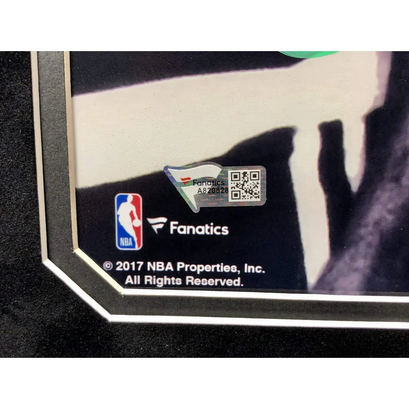 Larry Bird Hand Signed Framed Celtics 16x20 W/ Auerbach Cigar Autograph COA Championship
