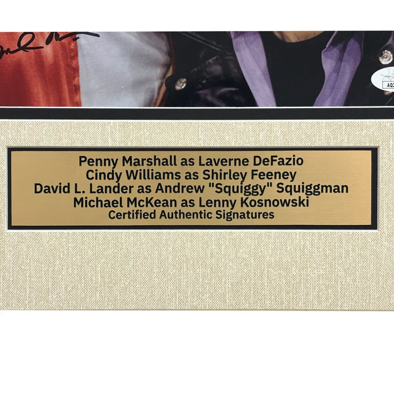 Laverne & Shirley Cast Signed JSA Framed 8x10 Photo Cut Autographed PSA Marshall Williams