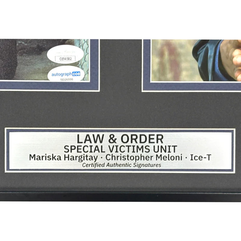 Law and Order SVU Signed 8x10 Photos Framed Autographed Ice-T Mariska Hargitay ChristopherMeloni