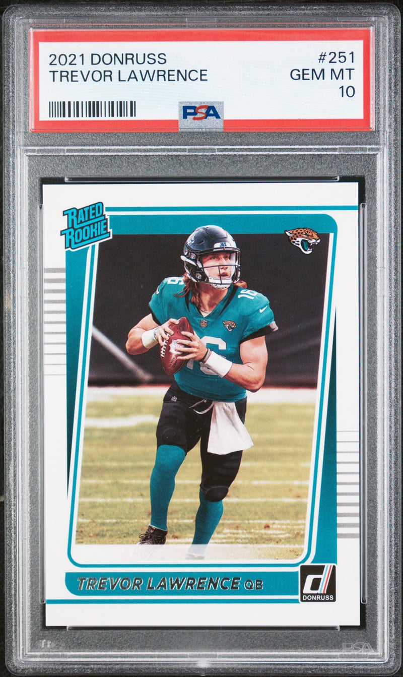 PSA 10 GEM-MT Trevor Lawrence 2021 Donruss #251 Rookie Card