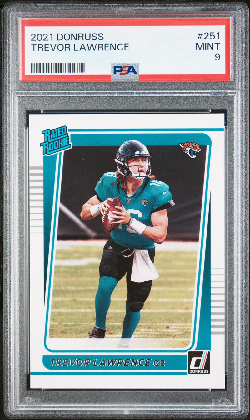 PSA 9 MINT Trevor Lawrence 2021 Donruss #251 Rookie Card