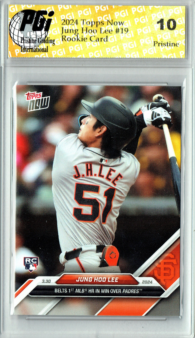 Jung Hoo Lee 2024 Topps Now #19 PRISTINE Rookie Card PGI 10