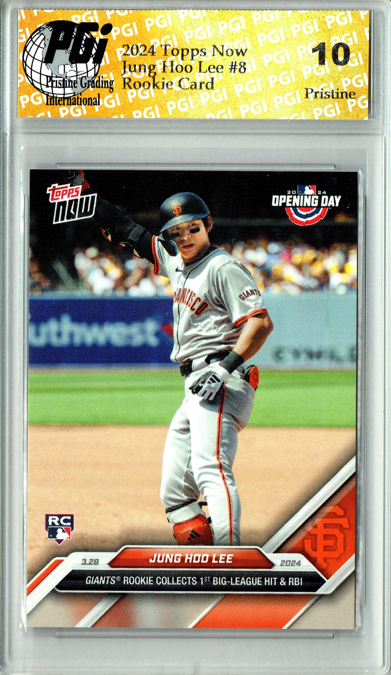 Jung Hoo Lee 2024 Topps Now #8 PRISTINE Rookie Card PGI 10
