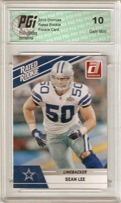 Sean Lee Dallas Cowboys LB 2010 Donruss Rated Rookie Card #90 PGI 10