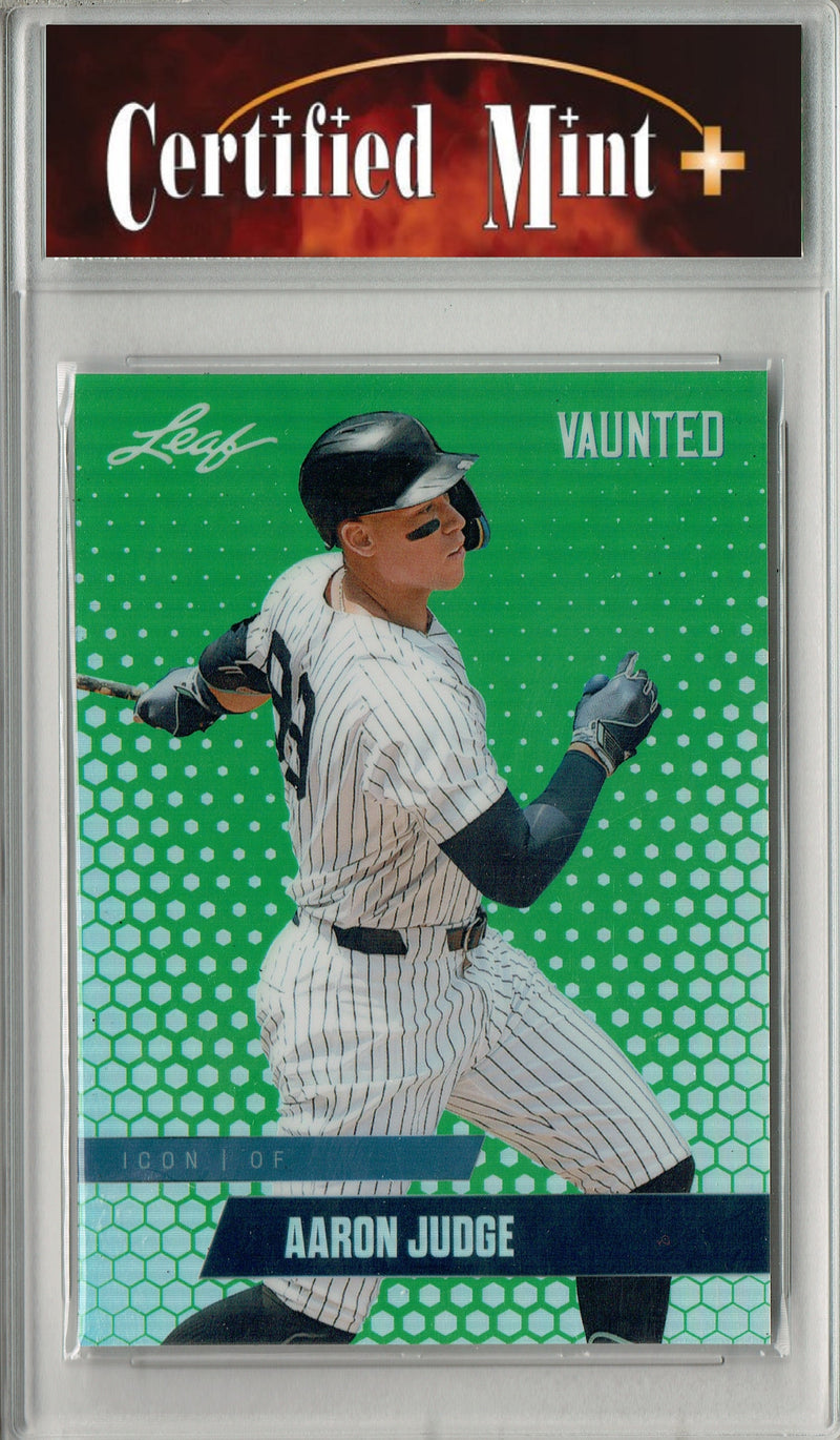 Certified Mint+ Aaron Judge 2024 Leaf Vaunted Metal #VM-19 Green 5 Made Rare Card New York Yankees