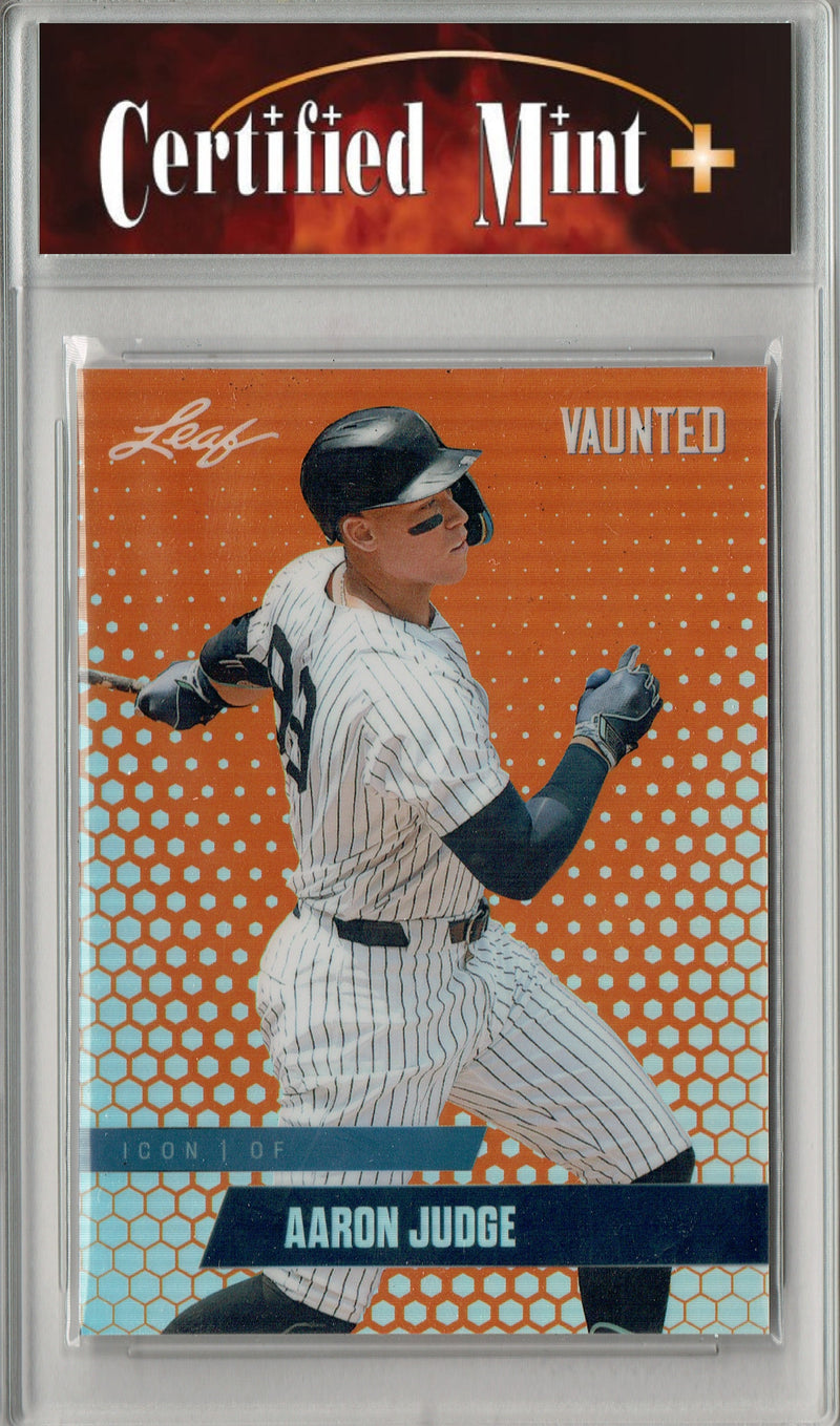 Certified Mint+ Aaron Judge 2024 Leaf Vaunted Metal #VM-19 Orange 3 Made Rare Card New York Yankees