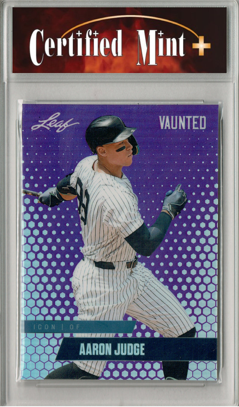 Certified Mint+ Aaron Judge 2024 Leaf Vaunted Metal #VM-19 Purple 15 Made Rare Card New York Yankees