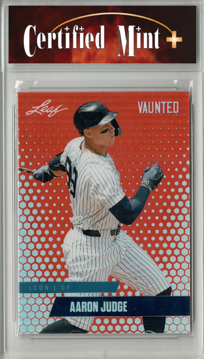 Certified Mint+ Aaron Judge 2024 Leaf Vaunted Metal #VM-19 Red #2/2 Made Rare Card 2024