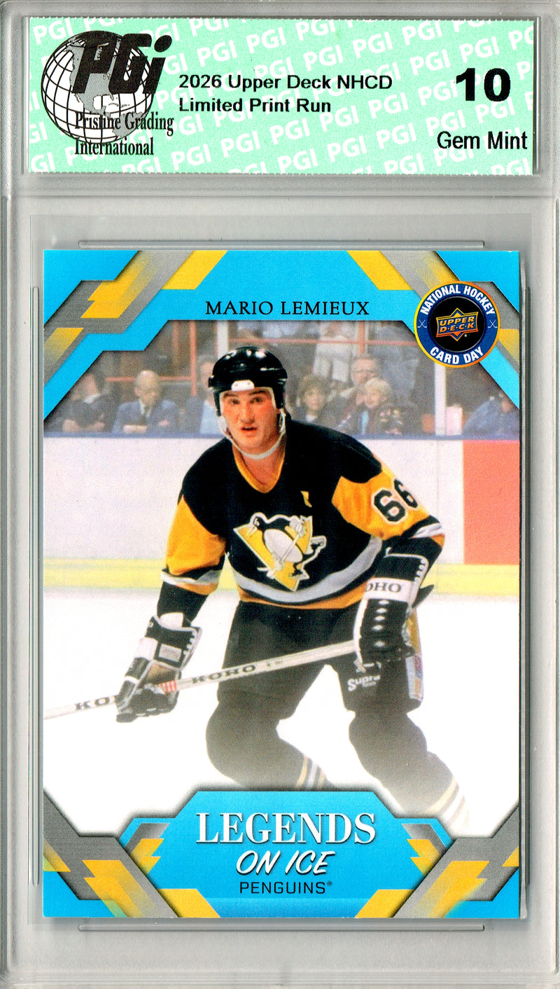Mario Lemieux Trading Card 2026 Upper Deck #NHCD-22 National Hockey Card Day, PGI 10, Pittsburgh Penguins Hockey