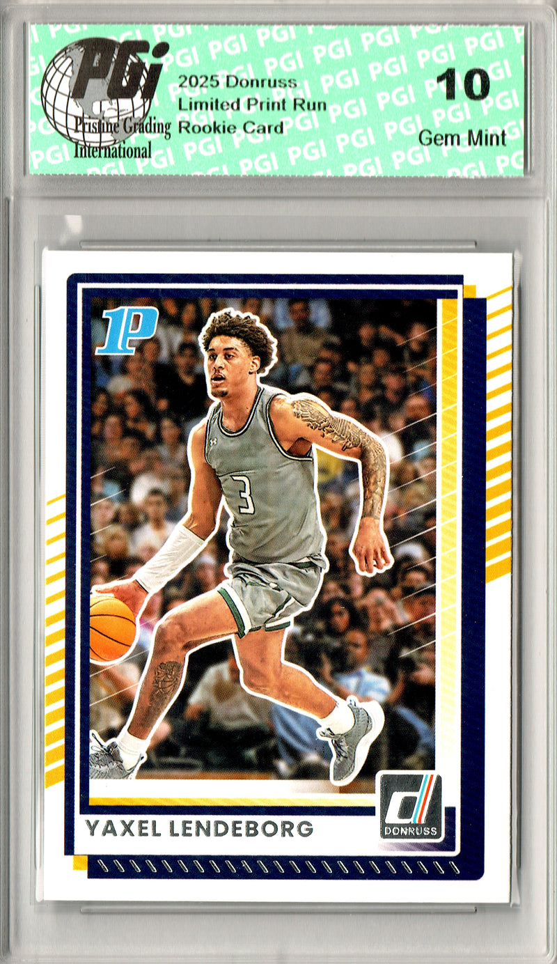 Yaxel Lendeborg Rookie Card 2025 Donruss #75, PGI 10, Golden State Warriors Basketball