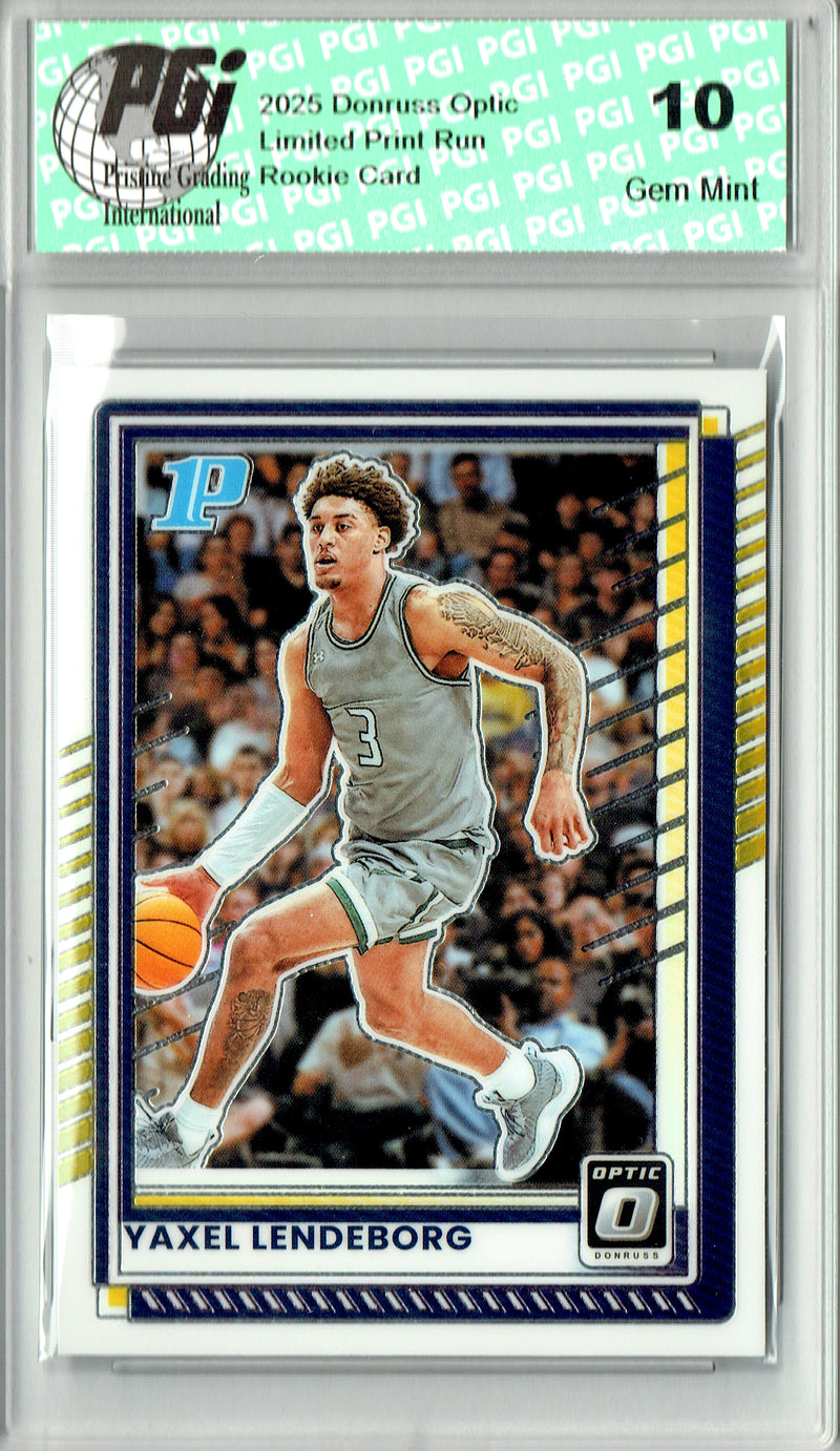 Yaxel Lendeborg Rookie Card 2025 Donruss Optic #75, PGI 10, Golden State Warriors Basketball