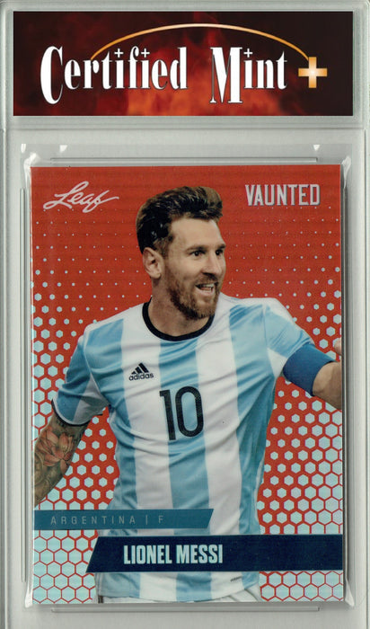 Certified Mint+ Lionel Messi 2024 Leaf Vaunted Metal #VM-11 Red #1 of 2 Made Rare Trading Card Argentina