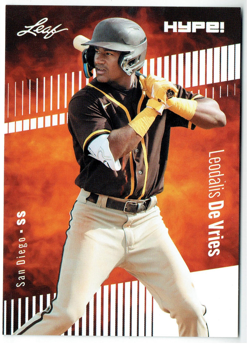 Mint Leodalis De Vries 2024 Leaf HYPE! #LH-165 Only 5000 Made Rookie Card San Diego Padres