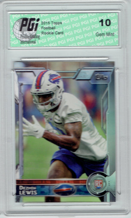 Dezmin Lewis 2015 Topps Football #458  Buffalo Bills Rookie Card PGI 10