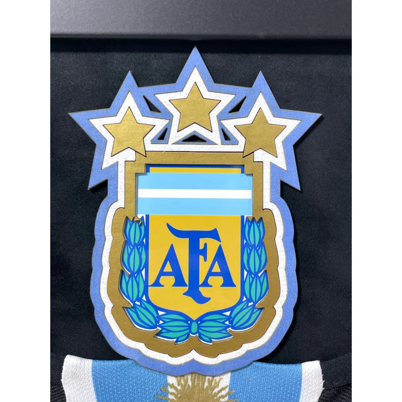 Lionel Messi Autographed Argentina World Cup 2022 Jersey Framed BAS Signed Leo