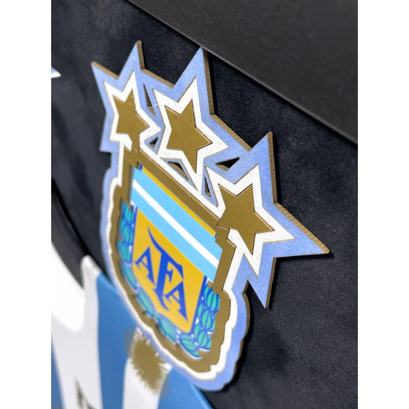 Lionel Messi Autographed Argentina World Cup 2022 Jersey Framed BAS Signed Leo