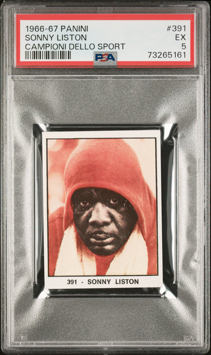 PSA 5 EX Sonny Liston 1966 Panini #391 Rookie Card Campioni Dello Sport