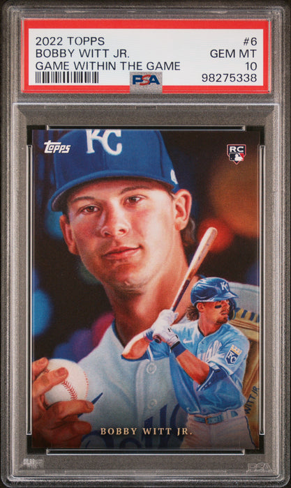 PSA 10 Bobby Witt Jr. 2022 Topps #6 Game Within The Game Royals Rookie Card