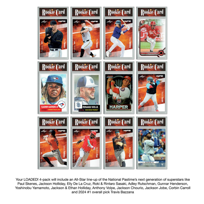 LOADED! Baseball Collector's Box: 4 Certified Mint+ Rookie Cards & Rarities - Paul Skenes, Shohei Ohtani, Nick Kurtz, Aaron Judge, Cal Raleigh & More