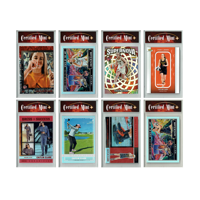LOADED! All Caitlin Clark Collector's Box: 4 Certified Mint+ Rookie Cards from Women's Basketball