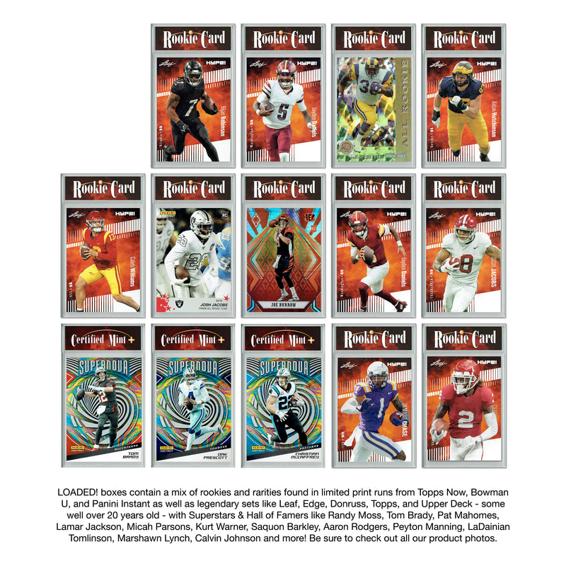 LOADED! Football Collector's Box: 4 Certified Mint+ Rookie Cards & Rarities - Jayden Daniels, Josh Allen, Joe Burrow, Travis Hunter, Bo Nix & More