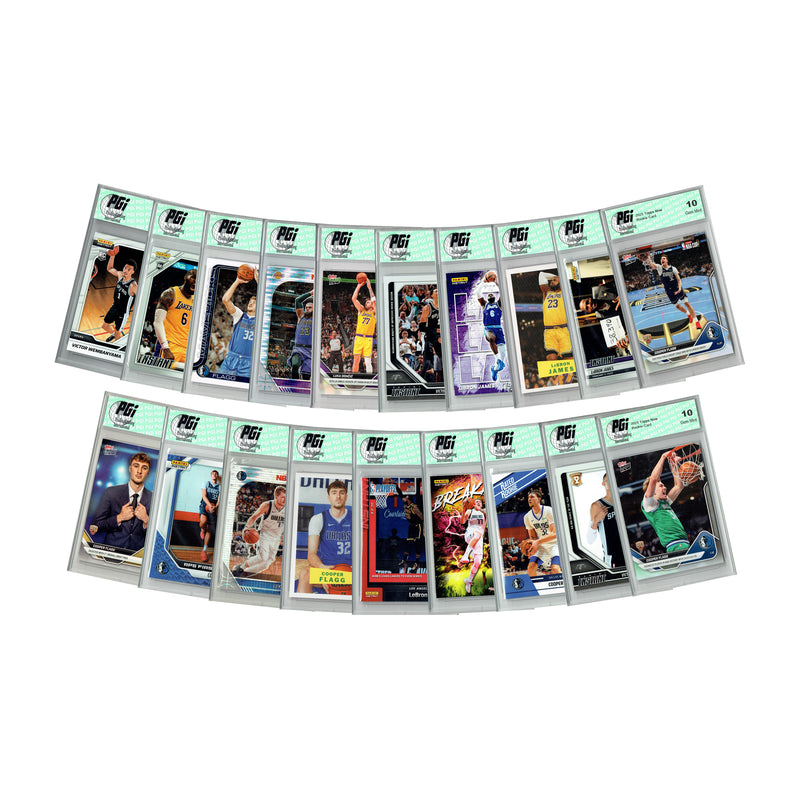 LOADED! Lock Basketball Collector's Box: 4 PGI 10 Rookie Cards - Victor Wembanyama, Cooper Flagg, LeBron James, Luka Doncic
