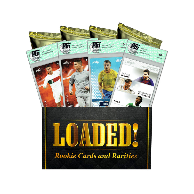 LOADED! All Cristiano Ronaldo Soccer Collector's Box: 4 PGI 10 Gem Mint Special Edition CR7 Cards - Leaf HYPE! & Vaunted Only 5000 Made w/ 1 Numbered Card in Every Box!