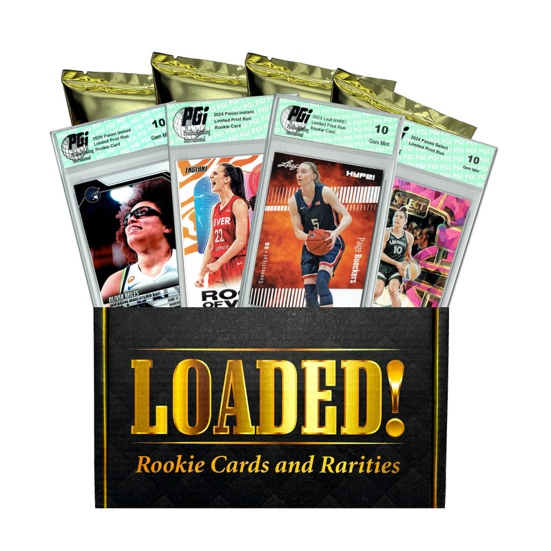 LOADED! PGI 10 Women's Basketball Collector's Box: 4 Rookie Cards & Rarities - Caitlin Clark, A'Ja Wilson, Angel Reese, Olivia Miles, Azzi Fudd, Cameron Brink, Ionescu, Taurasi & More