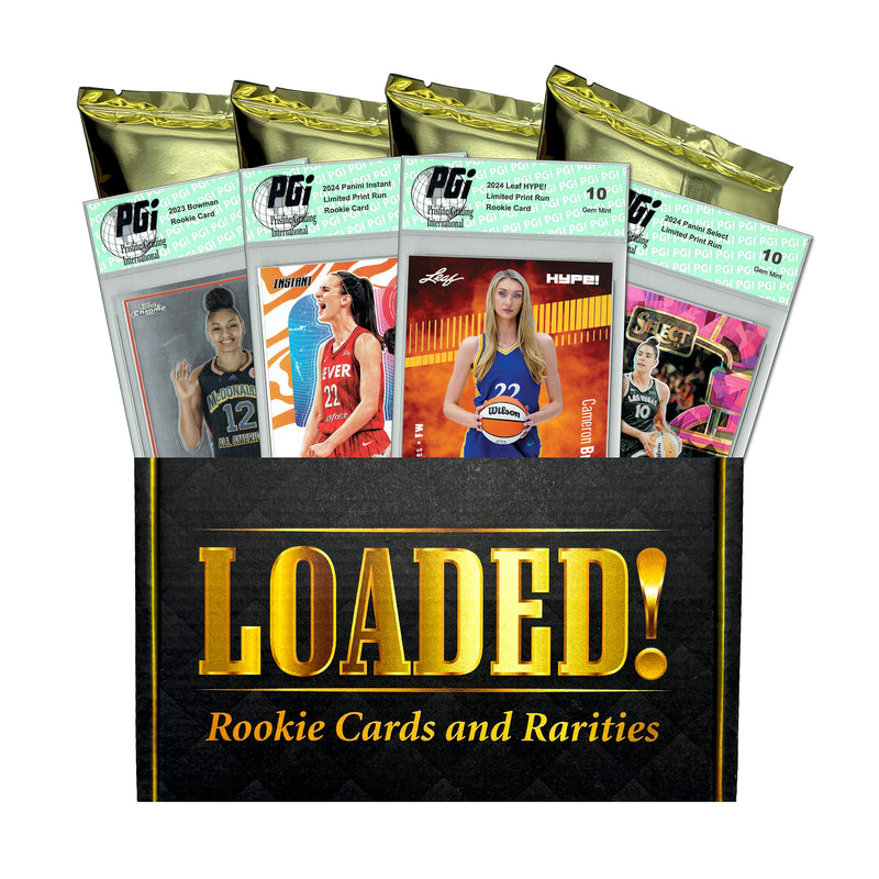 LOADED! PGI 10 Women's Basketball Collector's Box: 4 Rookie Cards & Rarities - Caitlin Clark, A'Ja Wilson, Angel Reese, Cameron Brink, Ionescu, Taurasi & More