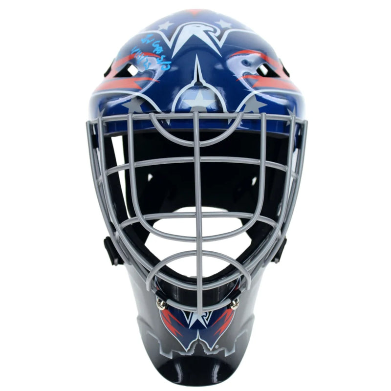 Logan Thompson Autographed Washington Capitals Goalie Mask IGM COA Helmet Signed