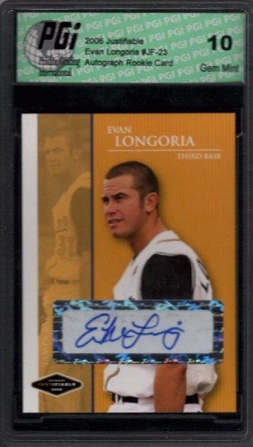 Evan Longoria 2006 Just Minors Auto Rookie Card PGI 10