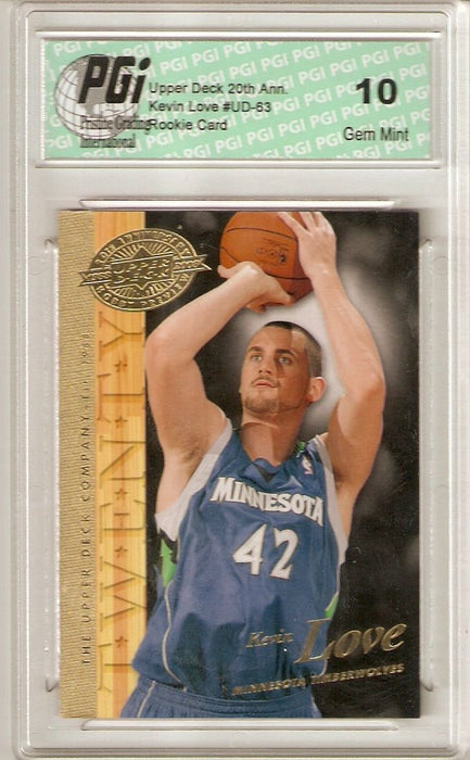 Kevin Love 2008-09 Upper Deck 20th Anniversary True Rookie Card PGI 10