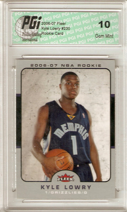 Kyle Lowry 2006-07 Fleer #230 Rookie Card PGI 10