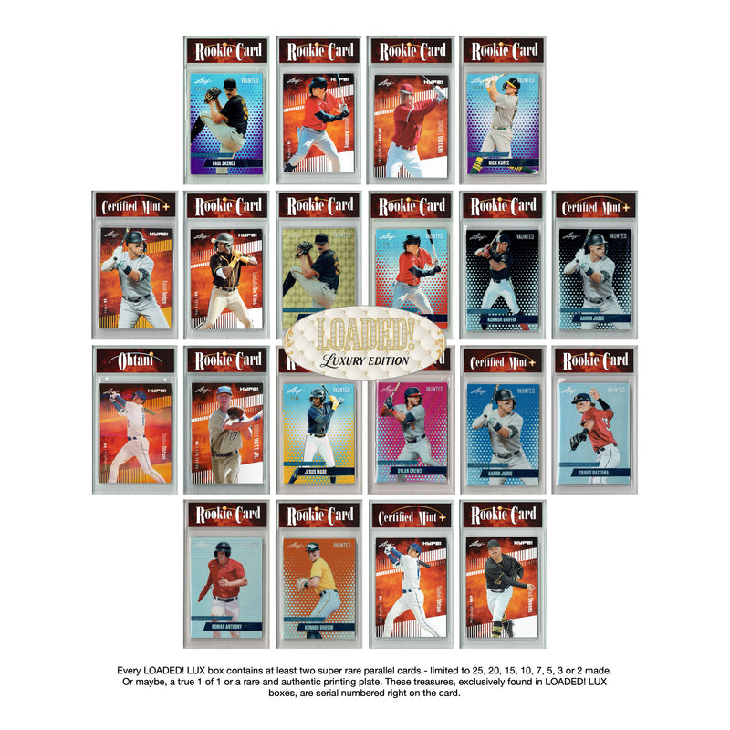 LOADED! LUX Baseball Limited Edition Collector's Box: 4 Certified Mint+ Leaf Rookie Cards & Rarities - Konnor Griffin, Aaron Judge, Paul Skenes, Shohei Ohtani & More