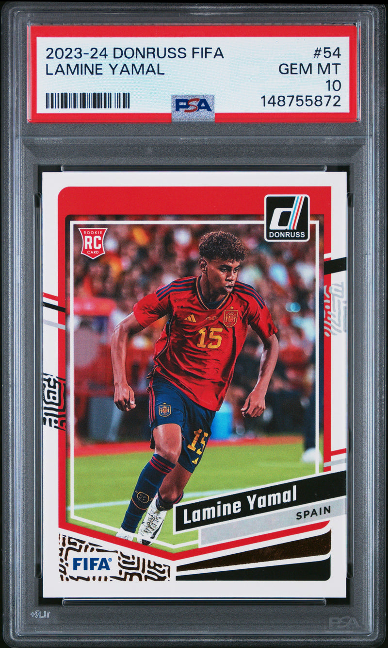 PSA 10 Lamine Yamal 2023 Donruss #54 Rookie Card Spain