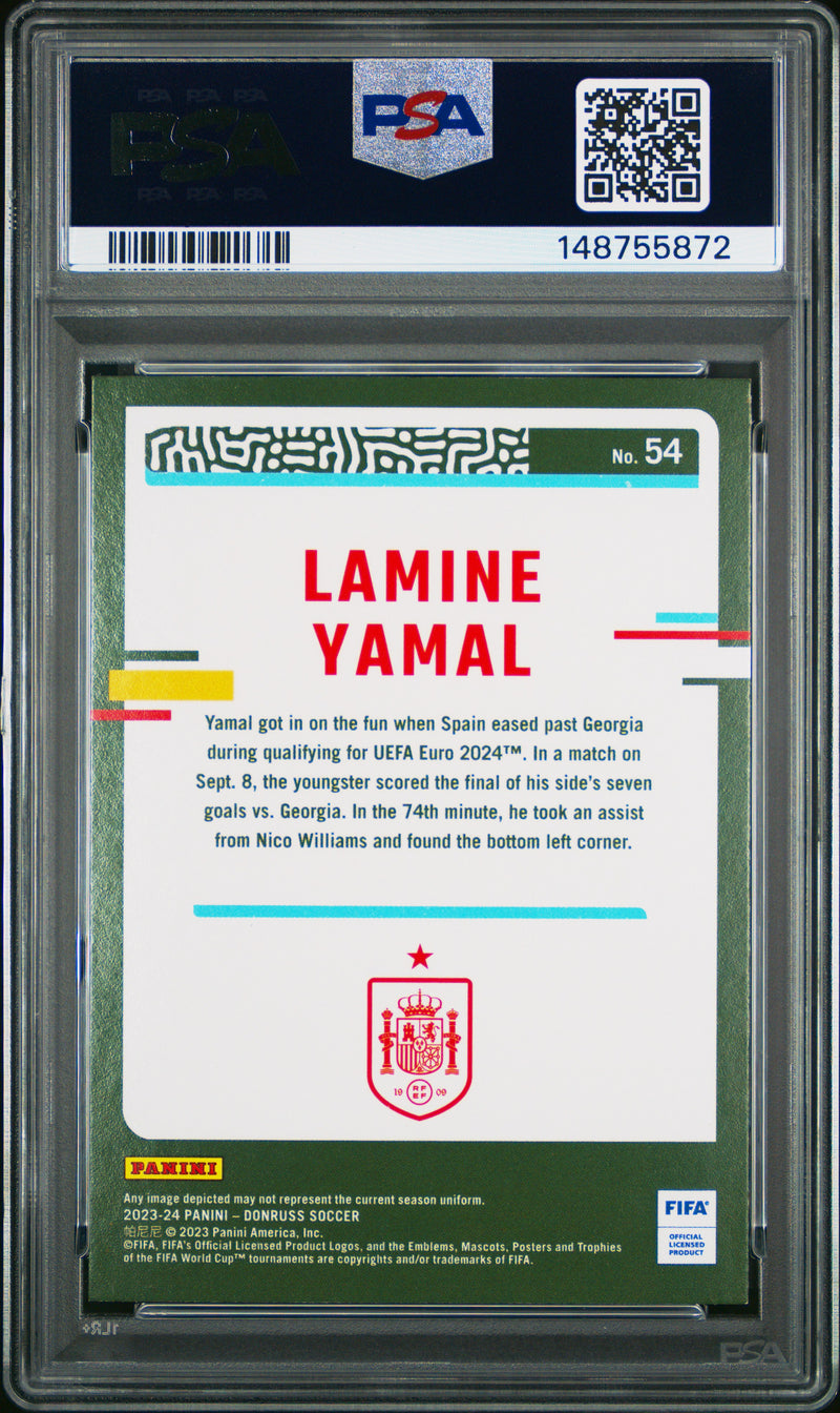 PSA 10 Lamine Yamal 2023 Donruss #54 Rookie Card Spain