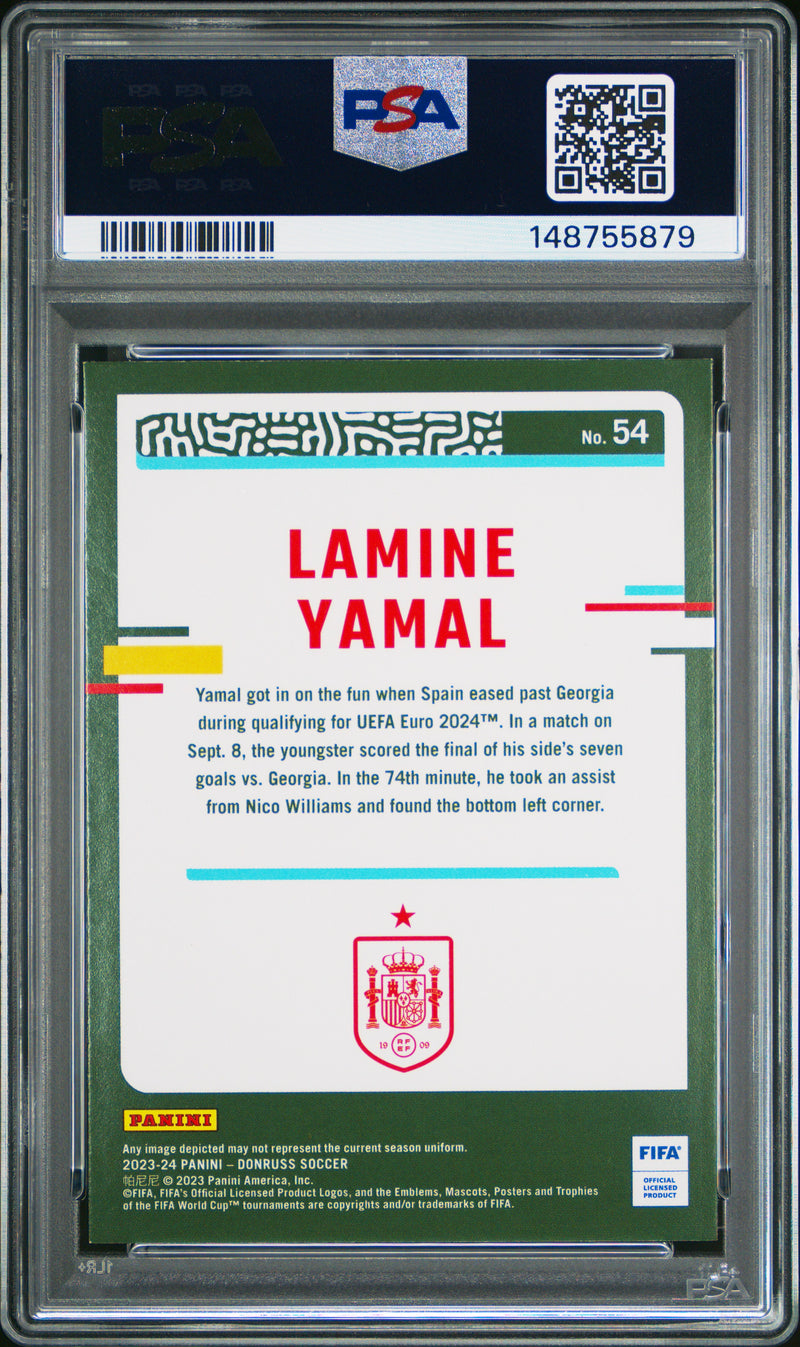 PSA 7 Lamine Yamal 2023 Donruss #54 Rookie Card Spain