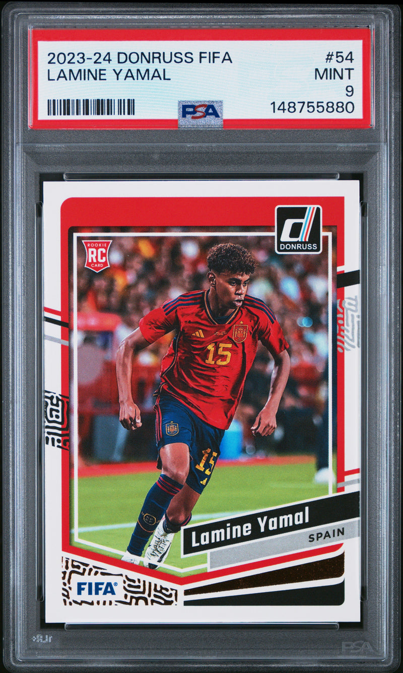 PSA 9 Lamine Yamal 2023 Donruss #54 Rookie Card Spain