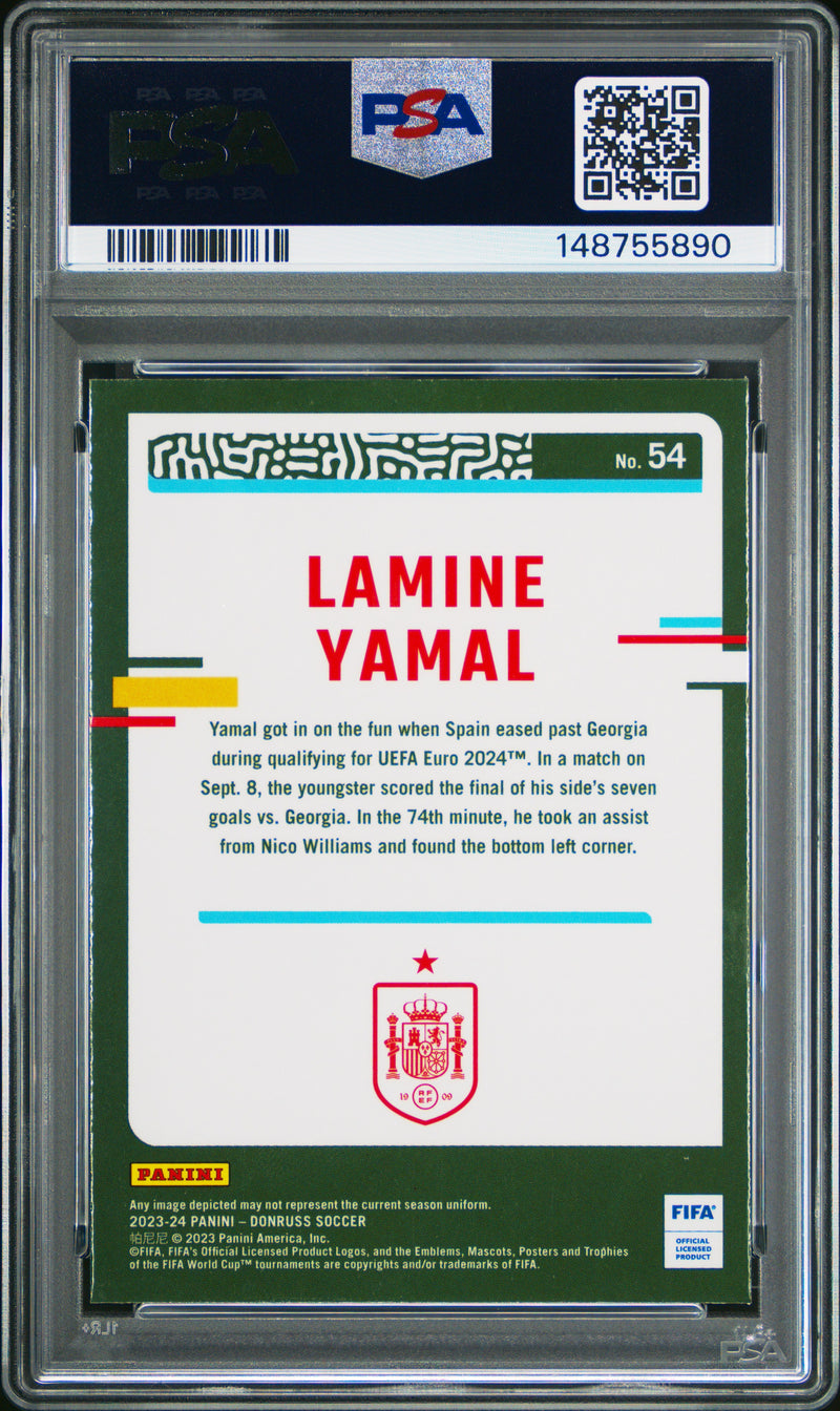 PSA 7 Lamine Yamal 2023 Donruss #54 Rookie Card Spain