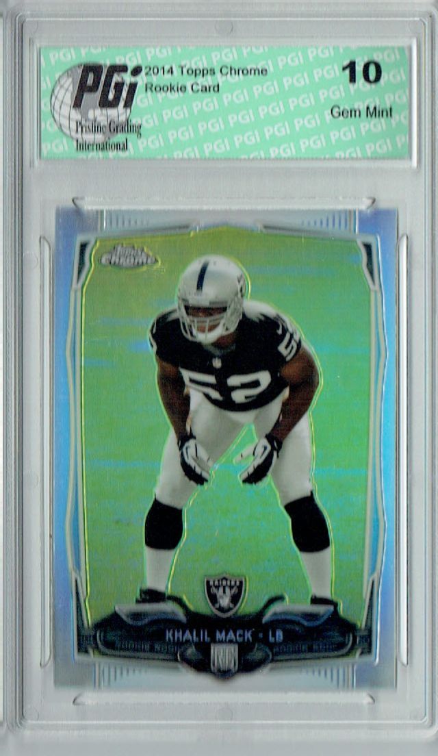 Khalil Mack 2014 Topps Chrome #184 Refractor Rookie Card PGI 10
