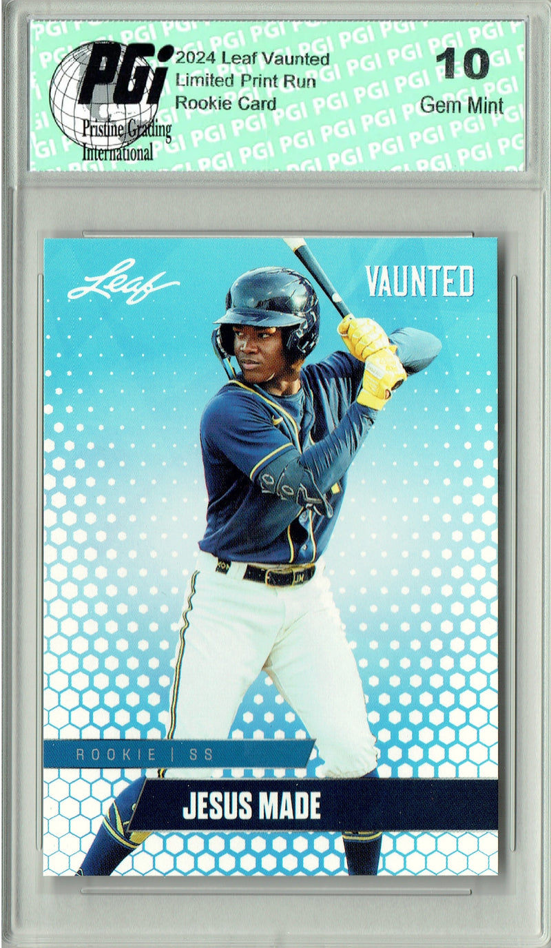 Jesus Made 2024 Leaf Vaunted #V-22 Just 5000 Made Rookie Card PGI 10