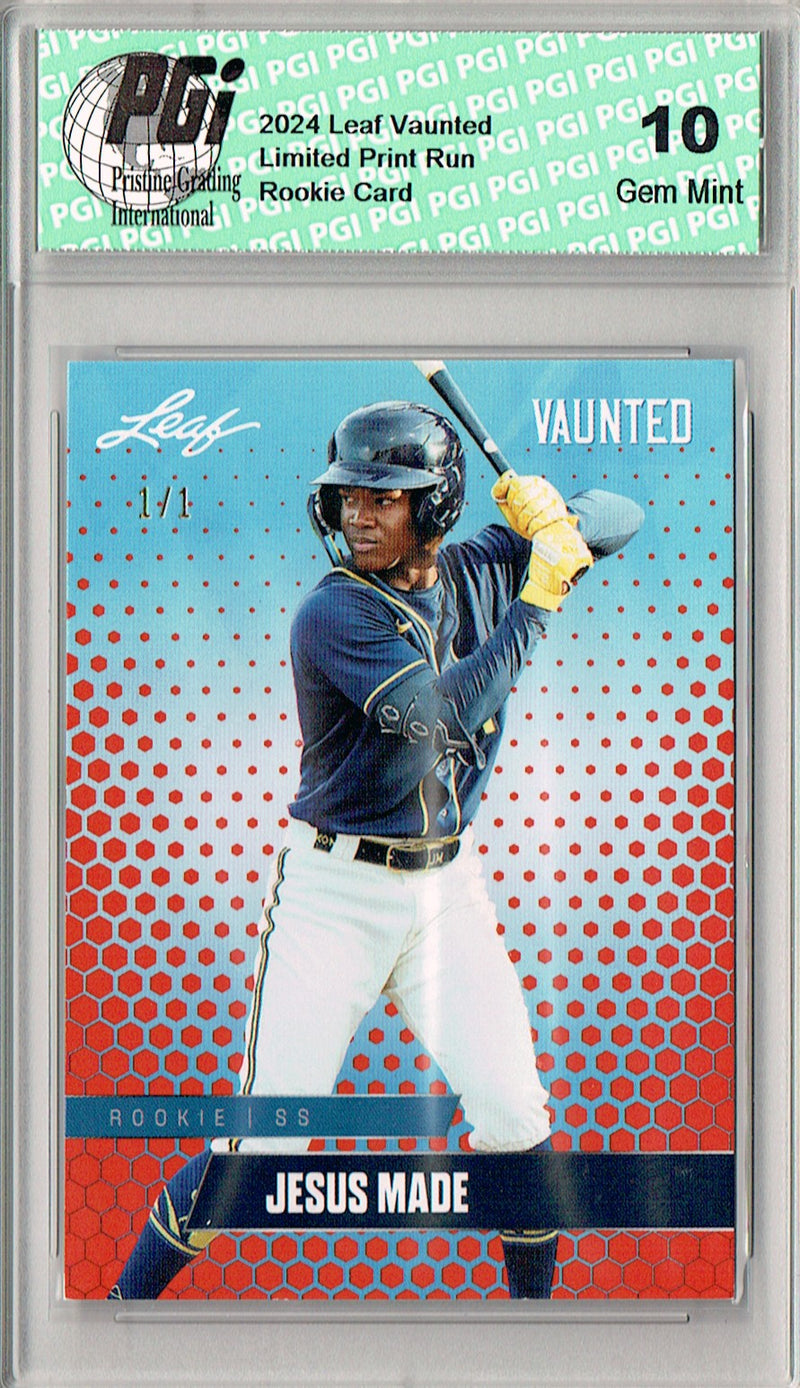 Jesus Made 2024 Leaf Vaunted #V-22 Masterpiece 1 of 1 Rookie Card PGI 10