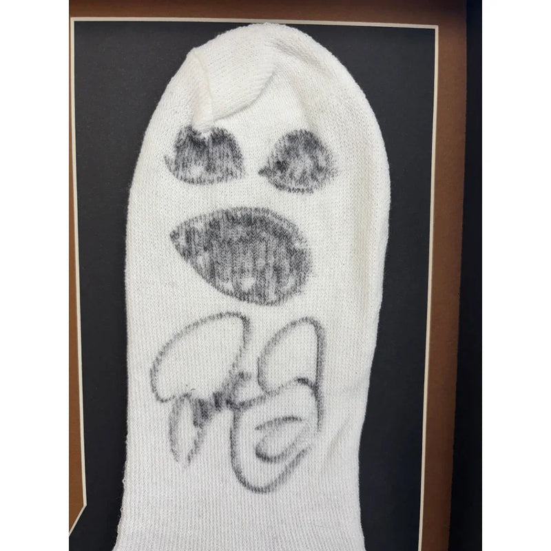 Mankind Mick Foley Autographed Mr. Socko Authentic Drawing Framed JSA WWE Signed WWF
