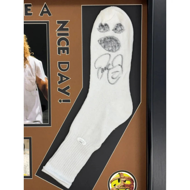 Mankind Mick Foley Autographed Mr. Socko Authentic Drawing Framed JSA WWE Signed WWF