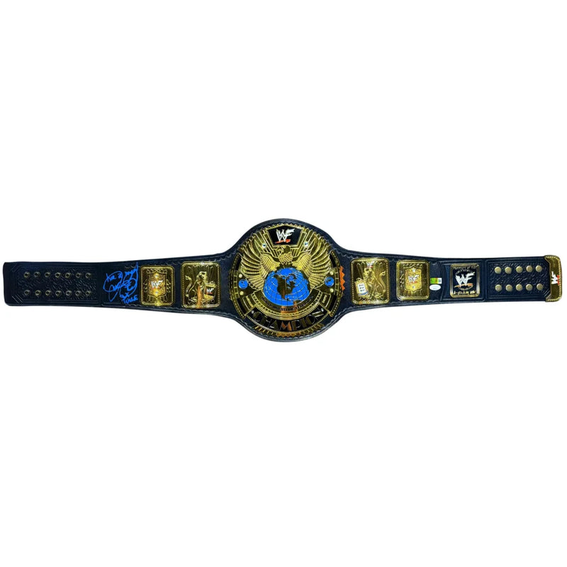 Mankind Mick Foley Autographed WWE WWF Attitude Era Championship Belt Signed JSA COA Inscribed